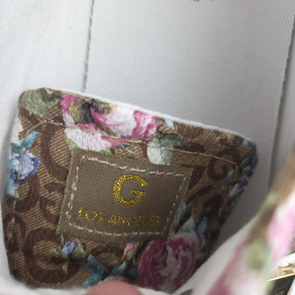 G by Guess GBG Los Angeles Backer Women's Size 8.5 Pink/White/Floral Shoes - Picture 15 of 16